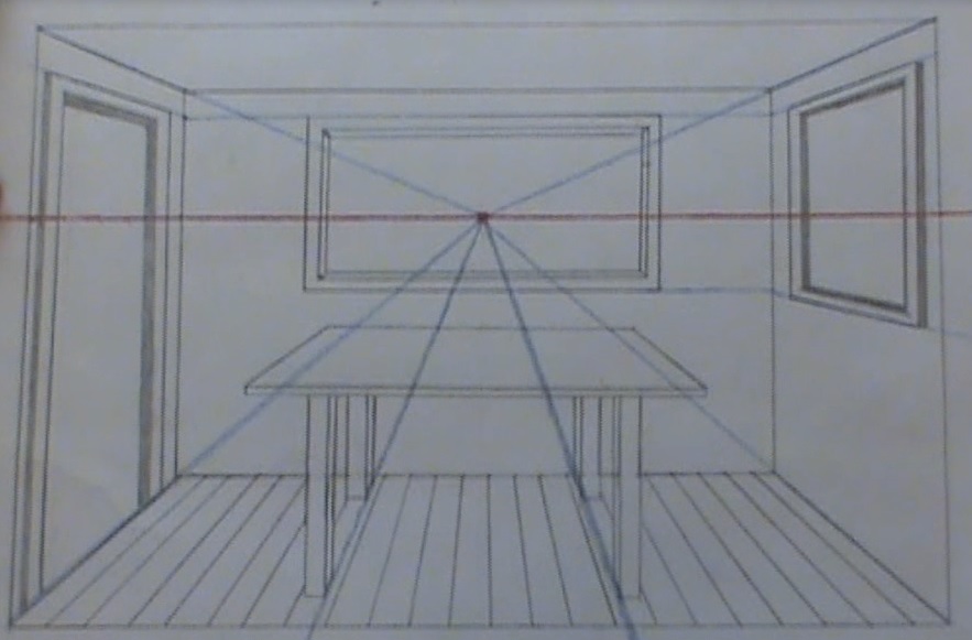 drawing a room in perspective