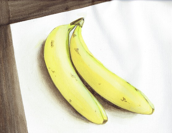Painting Still Life Bananas In Acrylic