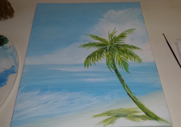 Painting A Beach Scene In Acrylic Final Seascape