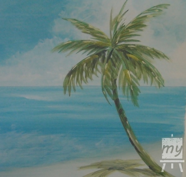 Painting A Palm Tree In Acrylic 6