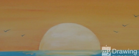 acrylic painting of sunset 10