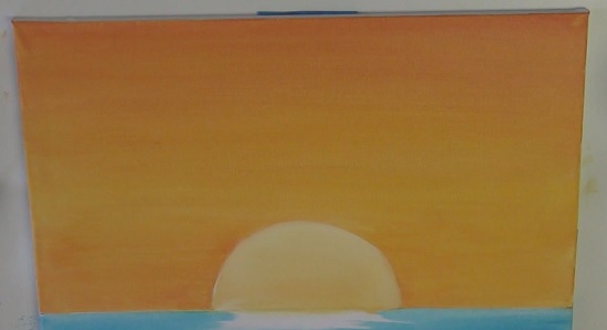 acrylic painting of sunset 5
