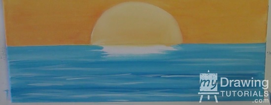 acrylic painting of sunset 6