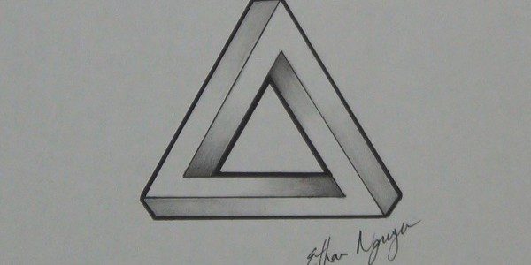 How To Draw An Impossible Triangle - Easy Optical Illusion | My Drawing ...