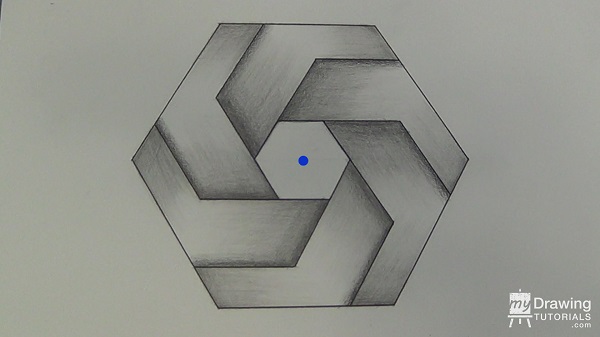 Impossible Hexagon Drawing 1