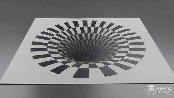 easy optical illusions black and white