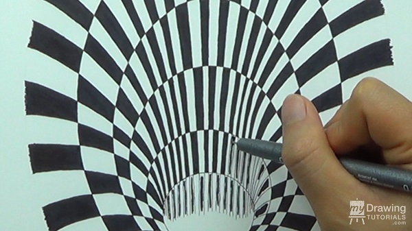 how to draw optical illusion art