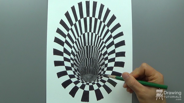 3D Hole Optical Illusion Drawing 12