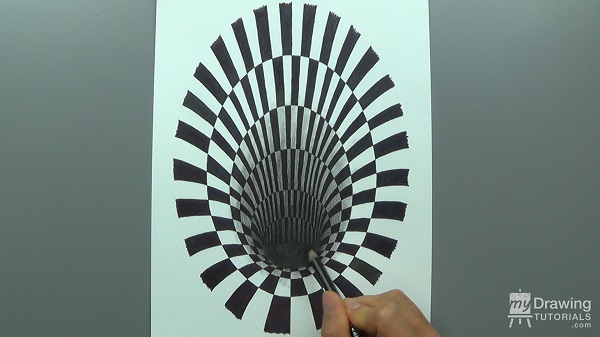 3D Hole Optical Illusion Drawing 14