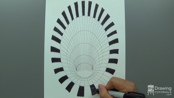 3D Hole Optical Illusion Drawing 9