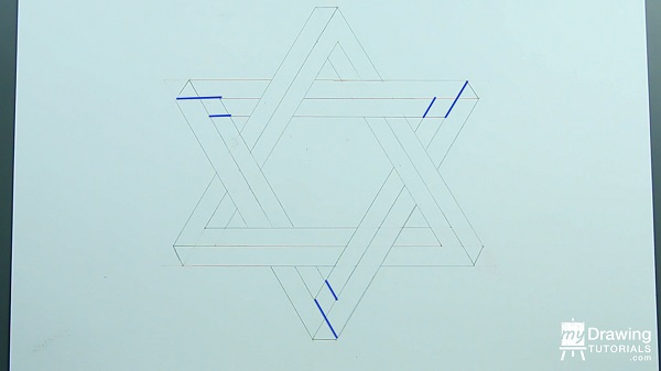 Drawing Impossible Star of David 14