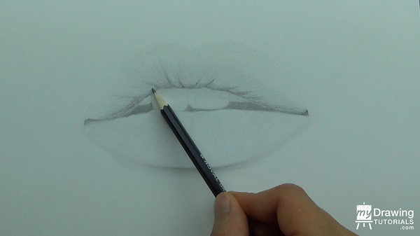 Glossy Lips Drawing 11