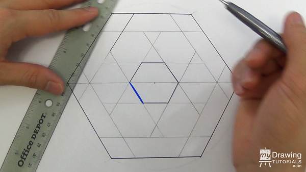 Impossible Hexagon Drawing 15