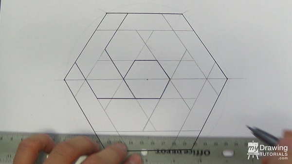 Impossible Hexagon Drawing 22
