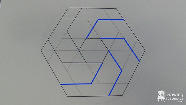 Impossible Hexagon Drawing 23