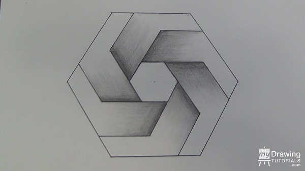 Impossible Hexagon Drawing 25