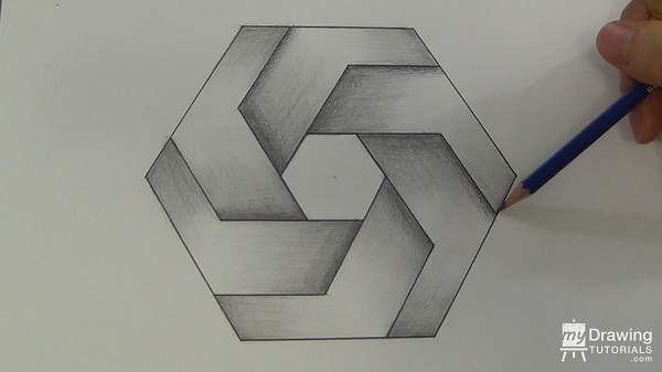 Impossible Hexagon Drawing 27